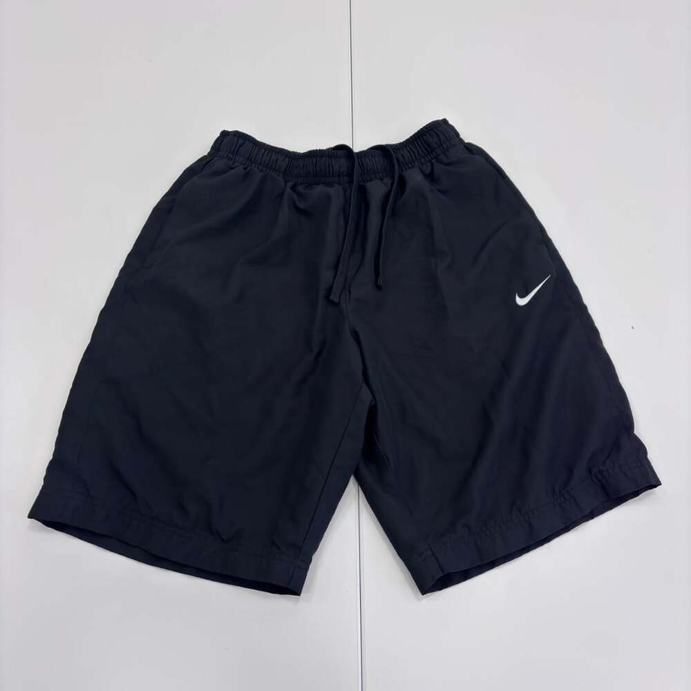 Vintage Nike Swoosh Track Shorts Black Medium